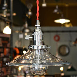 Custom Glass Pendant Lamp w/ Edison Bulb